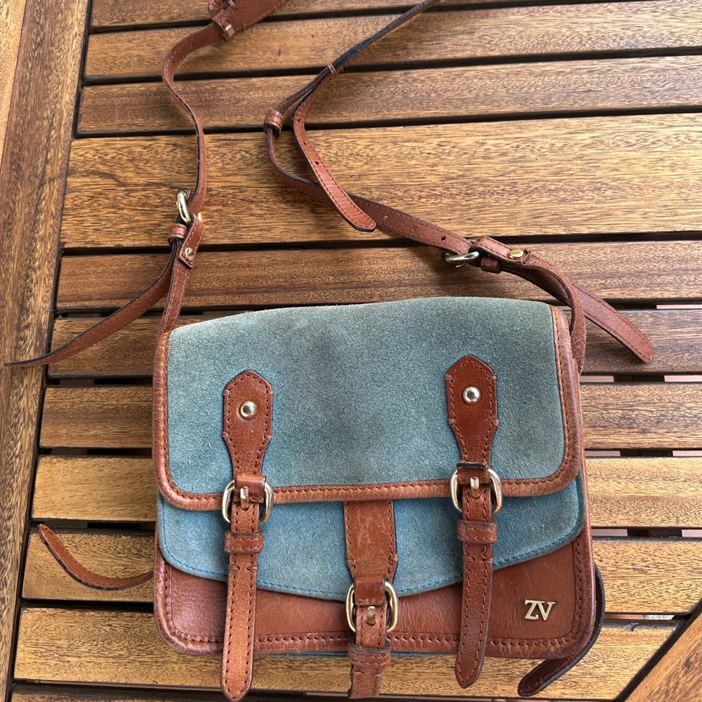 Zadig & Voltaire Brown and Blue Crossbody Bag